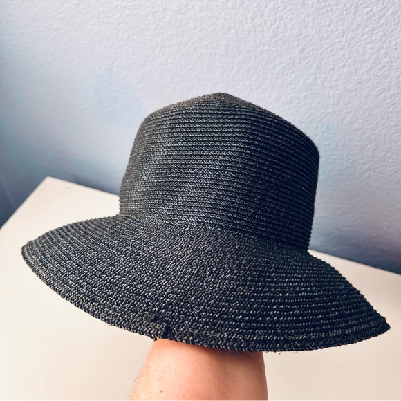 San Diego Hat Company Black/ Dark Grey Women’s Braided Sun Hat, 3-Inch Brim - Picture 1 of 9